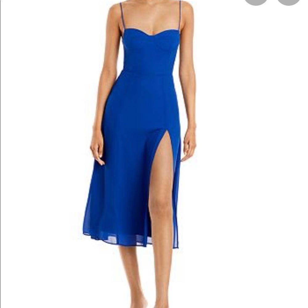 AQUA corset midi dress